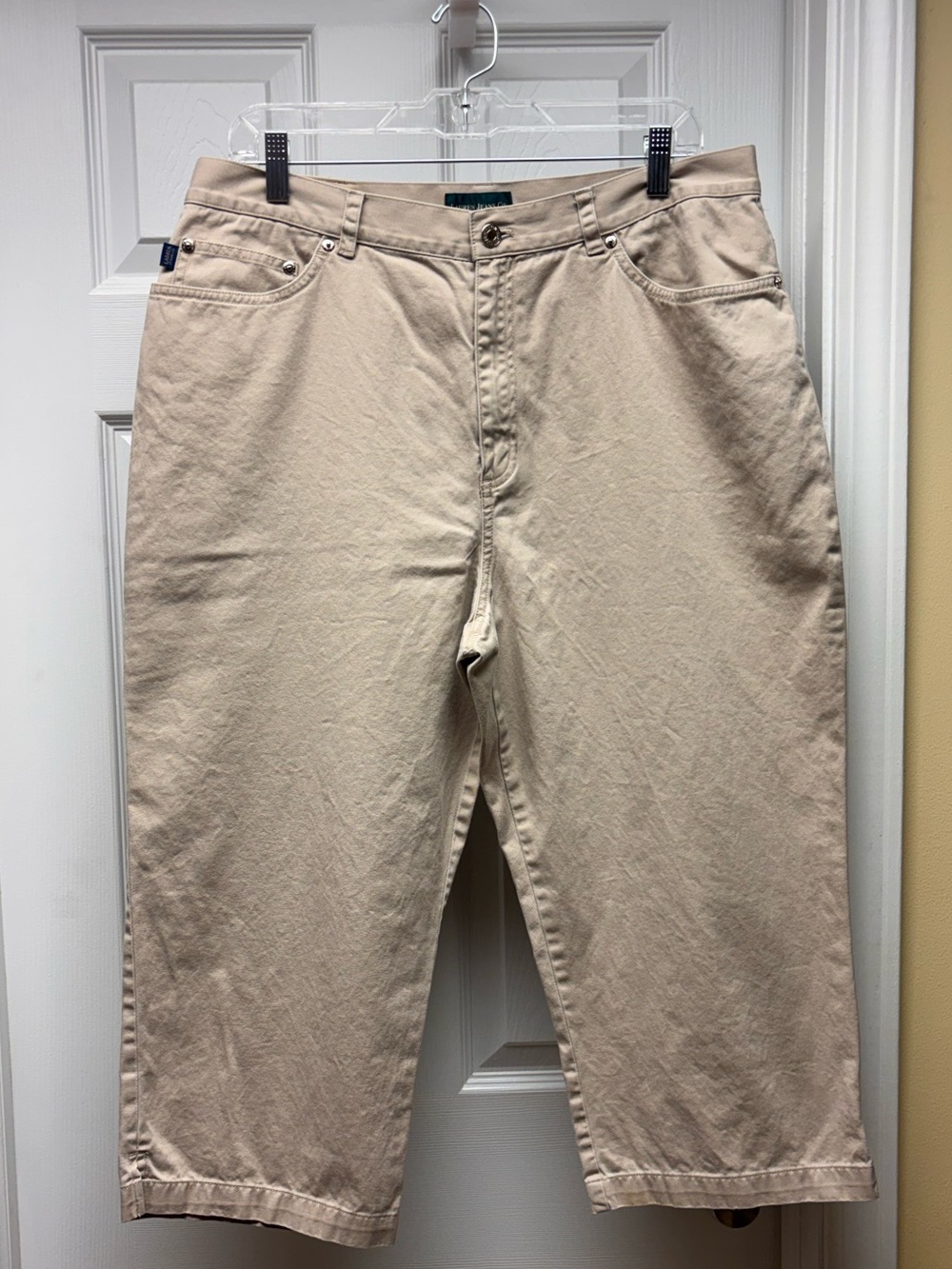 Lauren Jeans Co. Ralph Lauren Women’s Beige Cropped Capri Pants Size 16